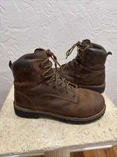 DANNER WORKMAN 16283 MEN'S 6" WATERPROOF BROWN ALLOY SAFETY TOE WORK BOOT 9.5 EE