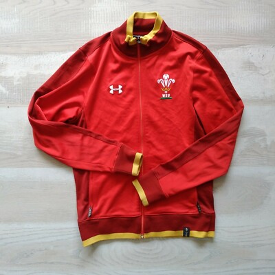 Wales Team Training Jacket With Zipped Red Under Armour Polyester Mens Size  XS