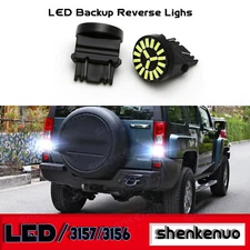 3157 LED Backup Reverse Light Bulbs Kit 2pc 6000K Super Bright For Hummer H3 H3T