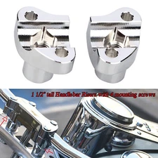 1 1/2" Handlebar Risers Bottom For Harley Dyna Sportster Softail 1" mount bars