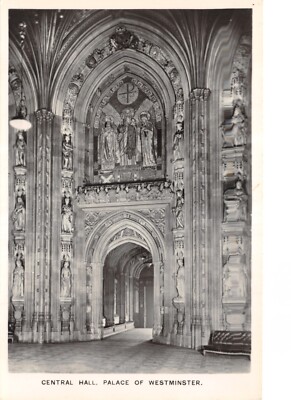 ALTE LONDON TOPIGRAPHISCHE POSTKARTE CENTRAL HALL PALACE OF WESTMINSTER