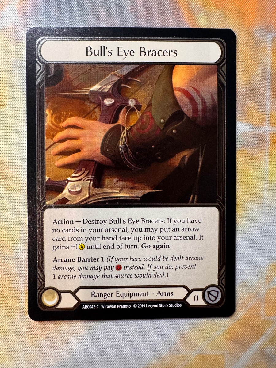 Flesh and Blood FAB Bull's Eye Bracers NM Cold Foil Arcane Rising