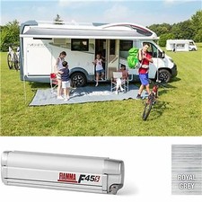 Fiamma Winch Awning F45s 425cm Titanium Case Royal Grey Fabric Motorhome Caravan