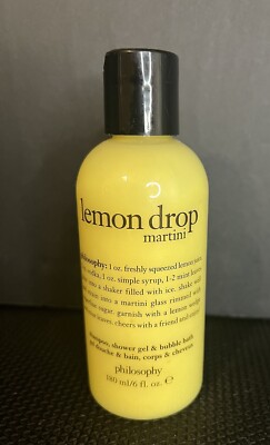 Philosophy  LEMON DROP MARTINI  Shampoo Shower Gel Bubble Bath 6oz SEALED