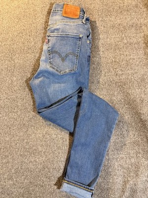 Levis Mile High Super Skinny Jeans W26 L30 Light Wash Blue High Rise Denim