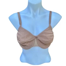 Chantelle Bra Tan Mesh Unlined Balconette Bra 34DD