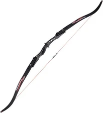 NIKA ARCHERY 60" Recurve Bow ILF Limbs 20lbs Beginner Hunting Shooting Black