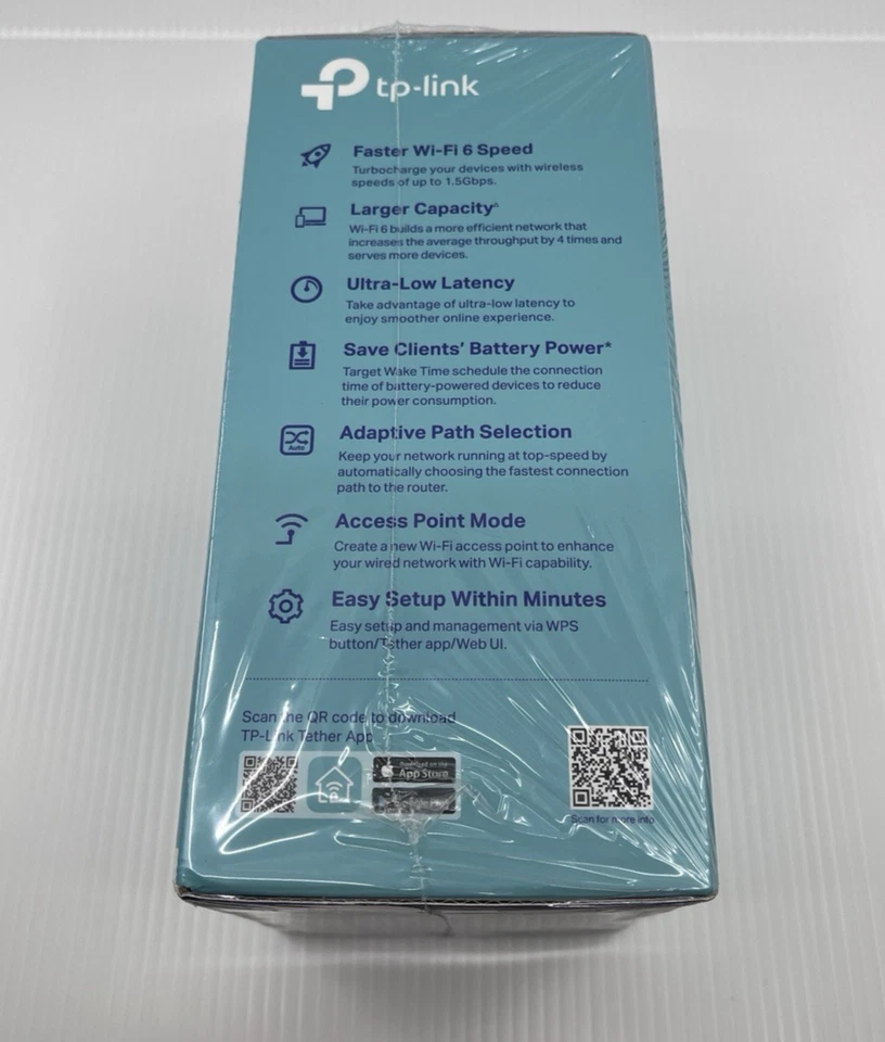 TP-Link RE505X AX1500 Wi-Fi 6 Extender Dual Band OneMesh – New Sealed - Image 3 of 4