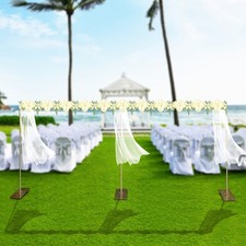 Modern Gold Steel Freestanding Rack Photography Backdrop Stand For Wedding Party