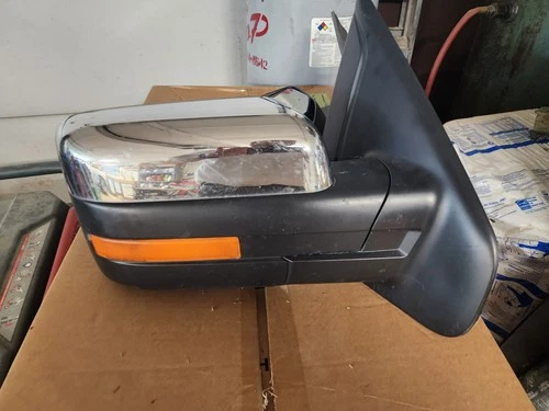 Pair (Left & Right) Power Folding Chrome Turn Signal Mirrors for 2009–2014 Ford 