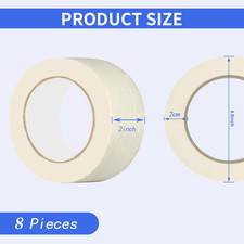 Masking Tape 2" Wide 8 Pack General Purpose Use X 55 Yards Rolls 440 in Total