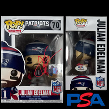 Julian Edelman Signed NFL Vaulted Funko Pop #70 PSA AUTO NEW ENGLAND PATRIOTS