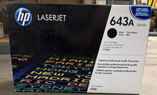 Genuine HP 643A Black Q5950A Sealed Box Dent in Side NEW