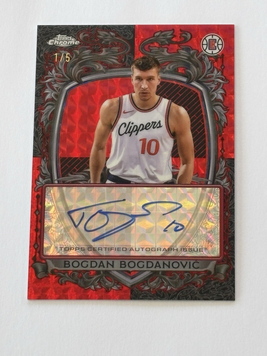 2025-26 TOPPS CHROME BOGDAN BOGDANOVIC Signature Style Auto RED