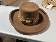 Vtg Eric Javits Wool Western Hat