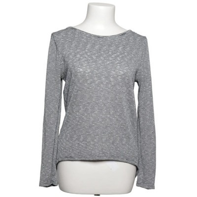 Langarmshirt, Größe: S/M, Grau/Weiß, Streifen, Feinstrick, Damen #doK