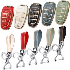 6 Button Tpu Car Key Case Fob Cover For Hyundai Ioniq 5 Solaris Nexo Nx4 Sonata