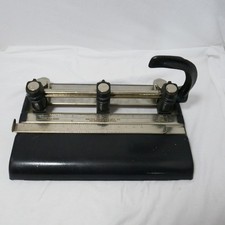 Vintage Master Products 3 Hole Punch Mfg. Co. Black Heavy Duty USA Office