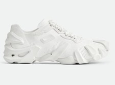 Bottega Veneta Men's Tech Knit White Flex Sneakers 11 US 44 Eu 788808 NIB 890