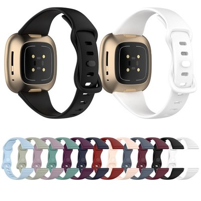 Slim Strap TPU Wasserdichtes Sportuhrenarmband für Fitbit Versa 4 Versa 3 Sense