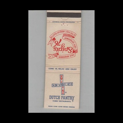 Matchbook Cover Dutch Pantry Gainesville, FL