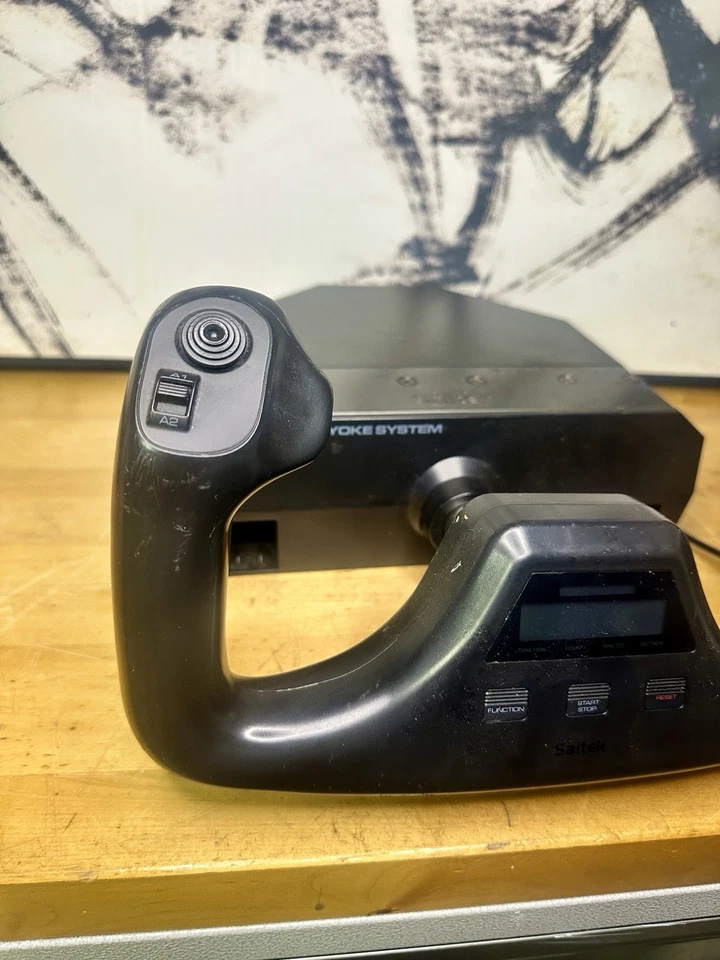 Logitech Saitek Pro Flight Yoke System w/ Foot Pedals & Throttle As Is For Parts - Image 3 of 4