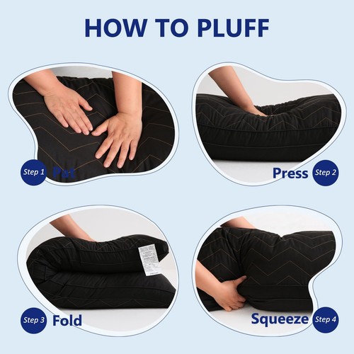 DOWNCOOL Quilted Memory Foam Body Pillow Large Full Body Pillows for Adults - Picture 7 of 7