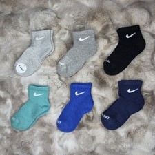 Nike Dri-Fit Cushioned Ankle Socks Multicolor 6 Pair Shoe Size 10C-3Y NWT