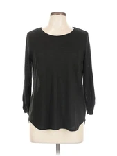 AB Studio Women Black Pullover Sweater L