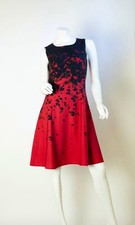 Samuel Dong Women's A-Line Dress Red/black