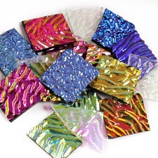 3 Bags /84g COE90 Dichroic Glass Scrap Assorted Fusible Glass Fusing Microwav...