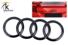 AUDI TT 8J Ringe | Emblem schwarz matt hinten für Heckklappe ab 2011 AUDI TT 8J Ringe | Emblem schwarz matt hinten für Heckklappe ab 2011
