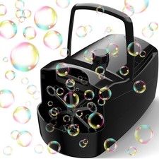 Automatic Bubble Machine - 18000 Bubbles/Min, 2 Speeds, 6 Wands, Indoor/Outdoor