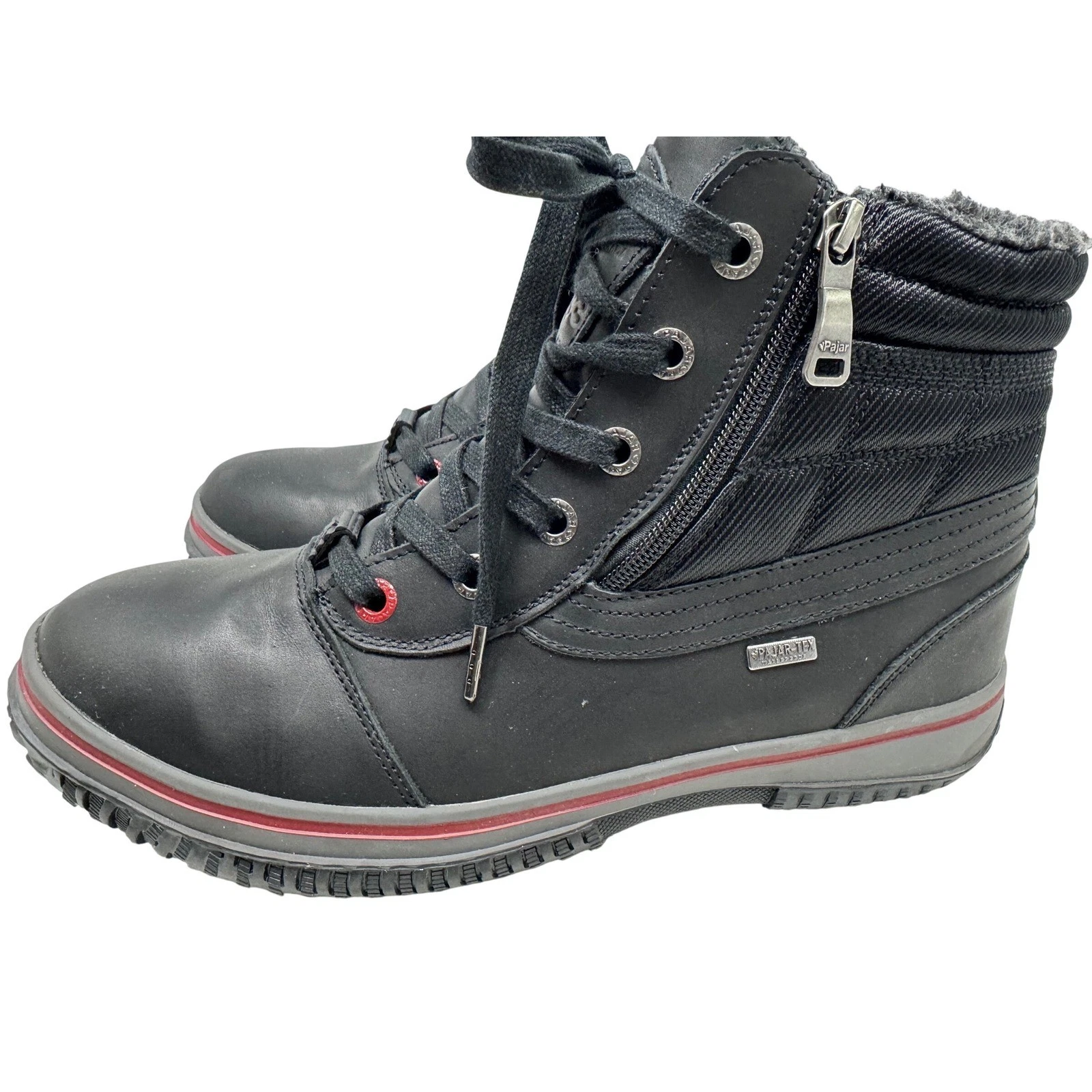 Pajar Tavin Winter Boots Mens 10-10.5 Black Waterproof Leather Insulated