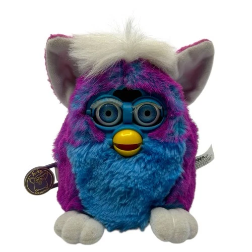 Furby Baby Blue Change Purple White Tiger Electronics Vintage Tested Working