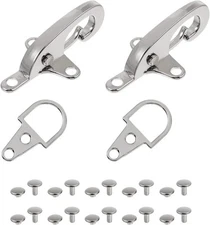 VALICLUD 2 Pairs Metal Coat Buckles Snap Toggle Closure Buttons with... 