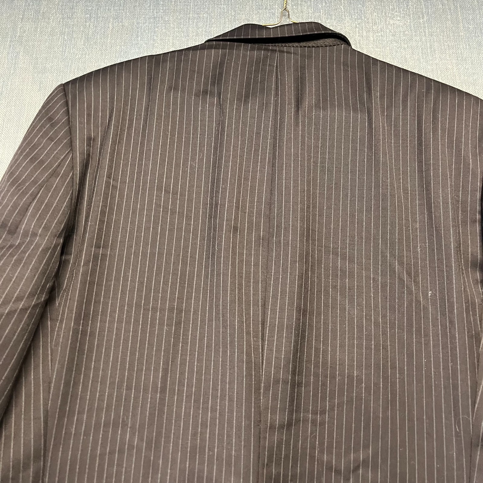 Lauren Ralph Lauren Men's Pinstripe Suit Size42R Black 2 Button Pleated 100%Wool thumbnail 9