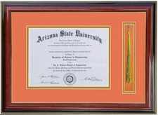 DIPLOMA FRAME WITH TASSEL HOLDER 8x6,8x10,8.5x11,10x13,11x14 RC MAHOGANY-ORANGE