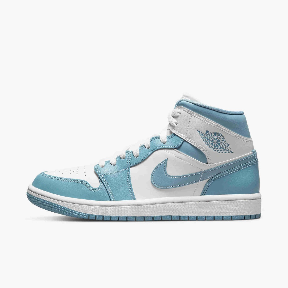 シューズ(女性用) Nike Air Jordan 1 Mid University Blue Air Jordan Womens Air Jordan 1 Mid University Blue BQ6472