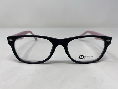 Modern EQUAL BLACK/PINK 50-19-140 Plastic Full Rim Eyeglasses Frame O384