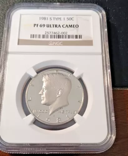 1981 S 50 Cent piece Proof 69 Ultra cameo Graded by NGC