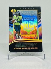 Devon Witherspoon 2023 Panini Illusions Holo Heroes SSP Gold /10 Rookie Seahawks