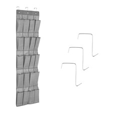 Organizzatore per Porta 20 Scomparti Organizer Scarpe da Appendere Grigio Scuro