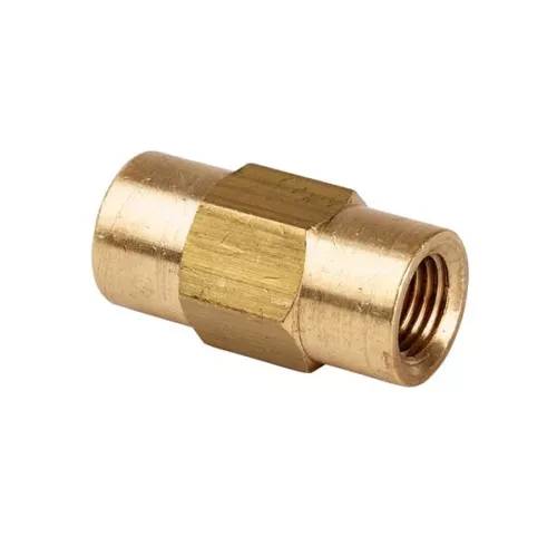 3/8 x 24 UNF HU20 Standard Brass brake pipe Joiner Double Female For 3/16” Pipe