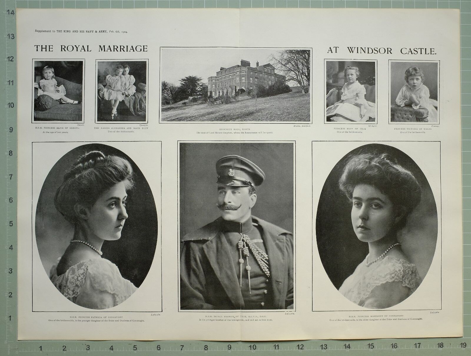 Image of 1903 Aufdruck Royal Wedding Prince Alexander Von Teck Prinzessin Alice Albany