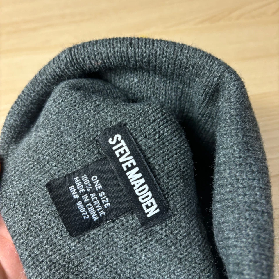 Steve Madden Sombrero Gorro Invierno Gorra Talla Única Gris Tejido Ligero Foto 4 de 4