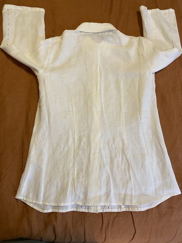 Richard Malcolm Irish Linen Embroidered Women Medium - Picture 9 of 10