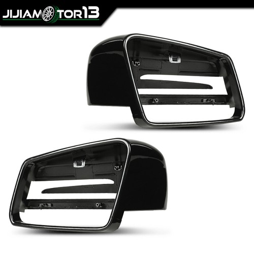 Glossy Black Mirror Cover Caps Fit For Mercedes Benz W204 W176 W212 C207 C63 - Imagen 4 de 12