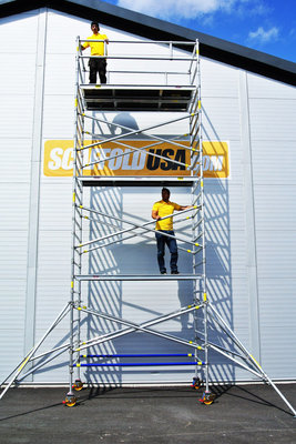 Scaffold USA 21 ft Double Wide Aluminum Mobile Scaffold Tower