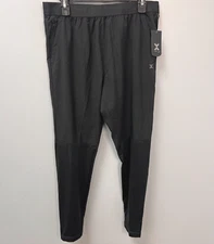 Xersion RUN Black Two-Tone Quick-Dry Taper Pants Men’s Sz Medium Zippered Pocket